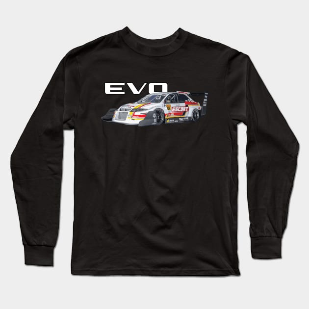 FIRE ANDO Escort Racing team tIME Attack Tsukuba Mitsubishi Lancer Evolution IX Long Sleeve T-Shirt by cowtown_cowboy